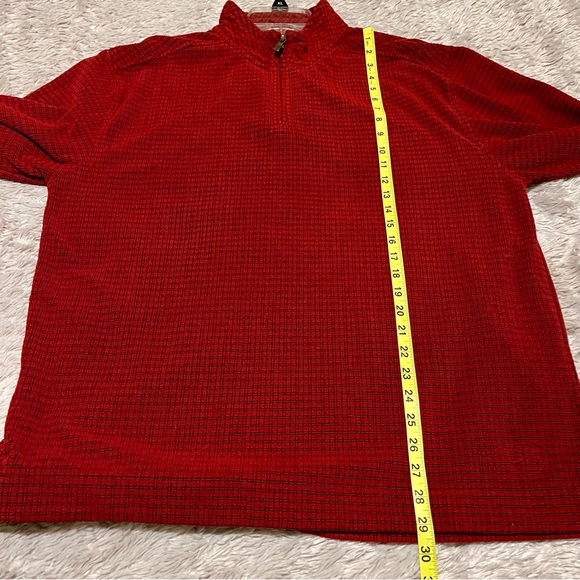 Tommy Bahama mens’ red black 3/4 zipper pullover size XL - Picture 7 of 9